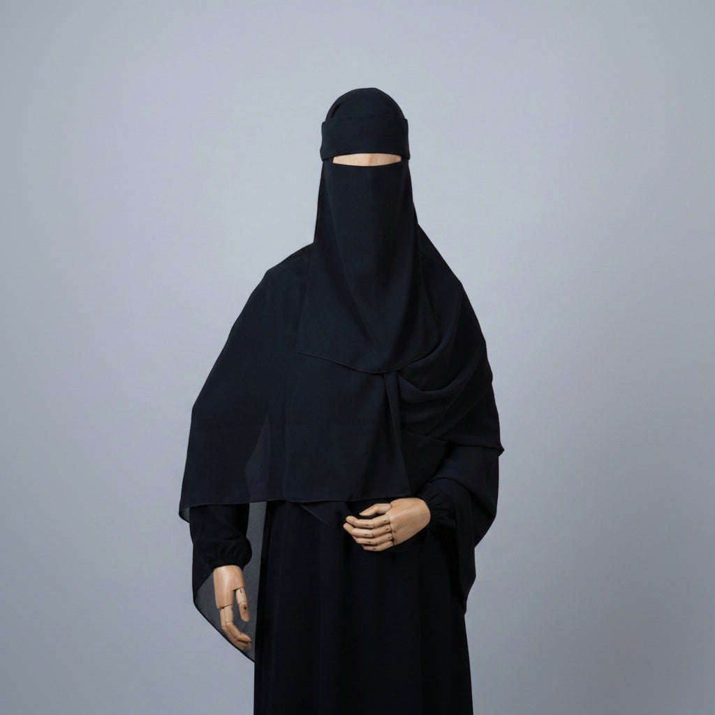 Set Maxi Hijab+Niqab Aswad